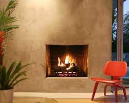 Modern Stucco Fireplace Design Ideas