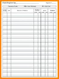 Template Bank Ledger Checkbook Register Google Sheets Blank Check