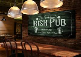 Custom Irish Pub Rustic Resto Bar Signs