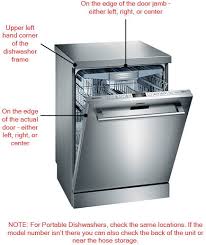 Check spelling or type a new query. Locating The Model Number On A Dishwasher Reliable Parts