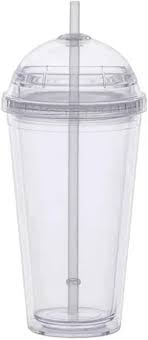 Transpa Straw Double Layer Cup