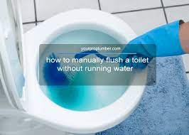 If there is no running water you'll get 1 flush from the tank. How To Manually Flush A Toilet Without Running Water Pro Plumbing Tips