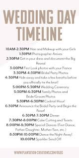 how to create your wedding day timeline
