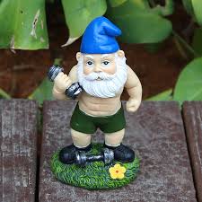 funny workout garden gnomes statues 6 2
