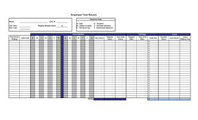 Employee Time Record Template Word Pdf By Business In A Box