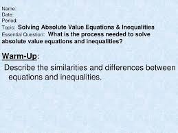 Differences Between Equations