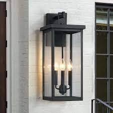 Black Outdoor Wall Lantern Sconce