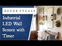 Industrial Led Wall Sconce With Timer