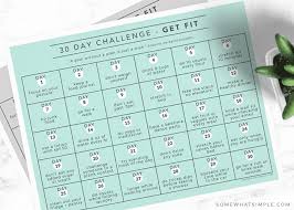 Get Fit 30 Day Challenge Printable