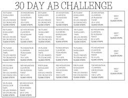 30 day ab challenge free printable