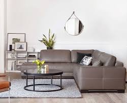 Andreas Leather Sectional Left Seated