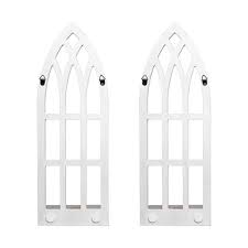 White Candle Sconces Wall Decor Set Of