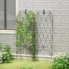 Black Steel Garden Fence Panel Outdoor