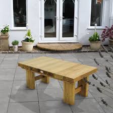 Forest Low Sleeper Wooden Garden Table