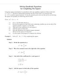 Quadratic Equation Examples Pdf