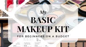 basic makeup kit for beginners on a
