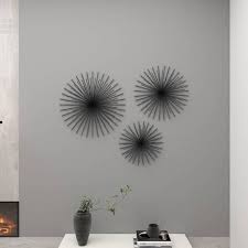 Black 3d Starburst Wall Decor Set