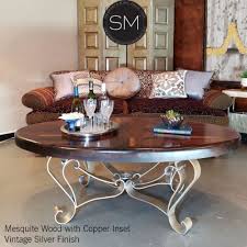 Solid Mesquite Wood Oval Coffee Table