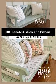 Diy Bench Cushion Pillows No Sewing
