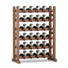 Zeus Ruta 30 Bottles Brown Wine Racks