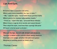 lips and eyes poem by thomas carew