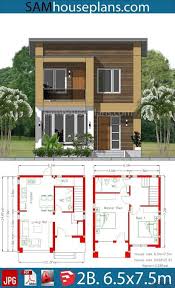House Plan 6 5x7 5m With 2 Bedrooms A2