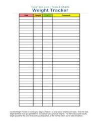 Free Printable Weight Loss Chart Lose Weight Get Healthy