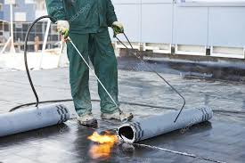 flat roof covering repair works with