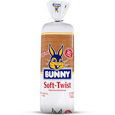 white soft twist bread 16oz bunny bread