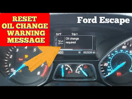 ford escape oil change due message