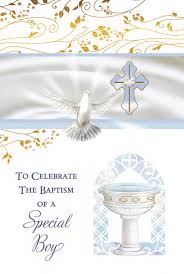 faith greeting cards baptism for son