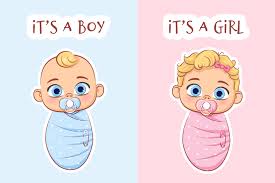 cute baby in a diaper boy and a