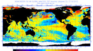 1 Day Apart Sst Charts July 19 2012 July 20 2015 The North Pacific Is Way Wa