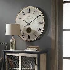 home garden harrison wall clock gray