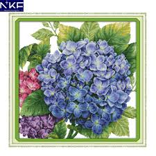 Us 13 5 49 Off Nkf Pincushion Flower Style Needlework Embroidery Designs Handcraft Christmas Cross Stitch Patterns Charts For Home Decoration In