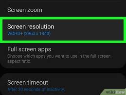screen resolution on your android