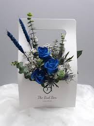 blue rose flower box the bud box