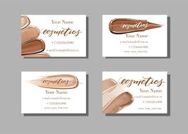 makeup artist business card vector