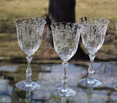 Vintage Crystal Fostoria Wine Glasses