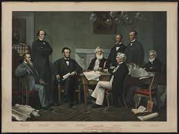 print of lincoln s cabinet based on