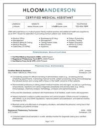Certified Medical Assistant Resume Administration Duties For