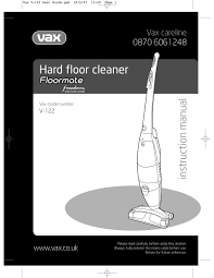 vax floormate freedom v 122 instruction