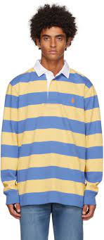polo ralph lauren yellow blue rugby