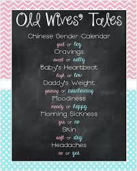 Gender Reveal Party Free Old Wives Tales Printable For