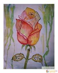 beautiful rose painting done