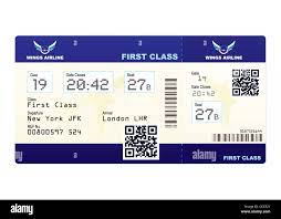 Faux billet d'avion avec scan de code-barres QR code moderne smart Photo  Stock - Alamy