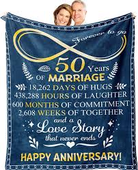 50th wedding anniversary blanket gifts