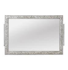 Small Antique Silverwood Wall Mirror