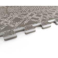 norsk bohemian reversible interlocking foam floor tiles khaki 24 8in x 24 8in x 0 47in 6 pack 24 sq ft green