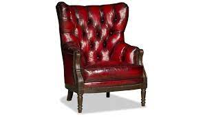 formal antique looking red arm chair